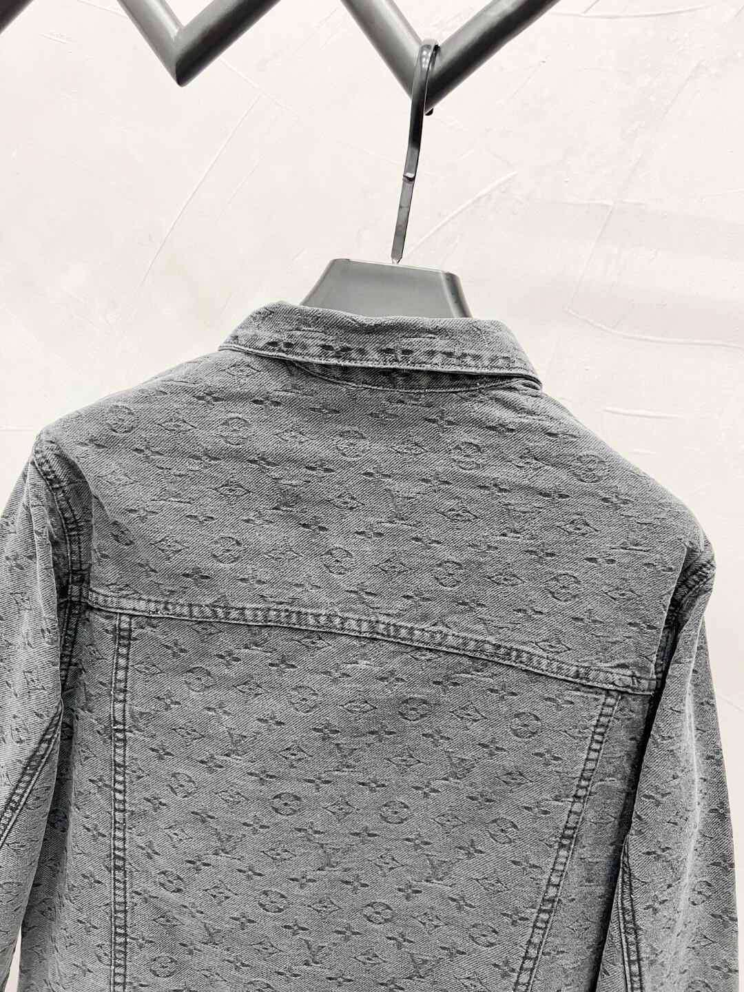 Jacquard Woven Letter Jean Jacket