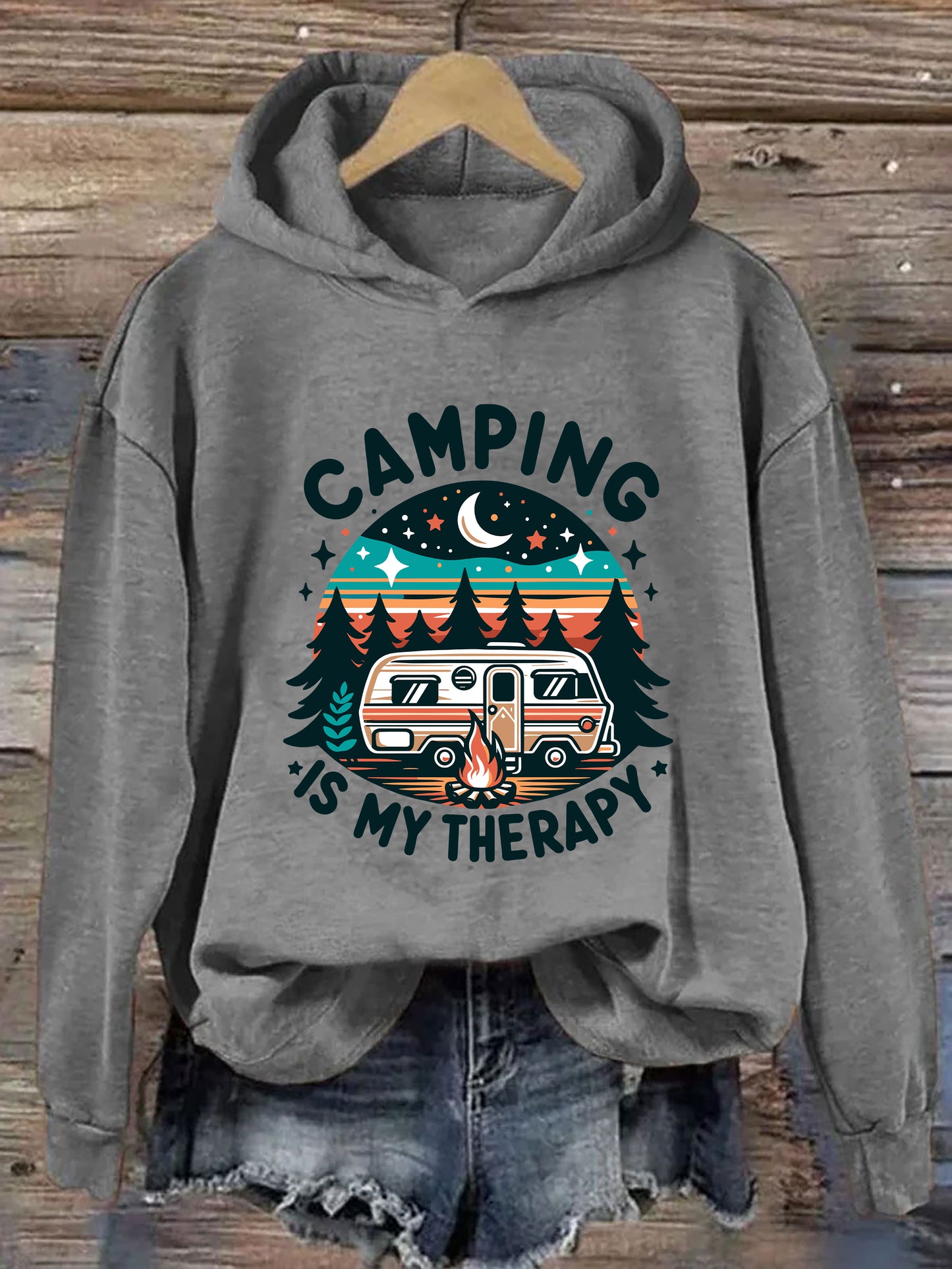 Camping Is My Therapy Hoodie