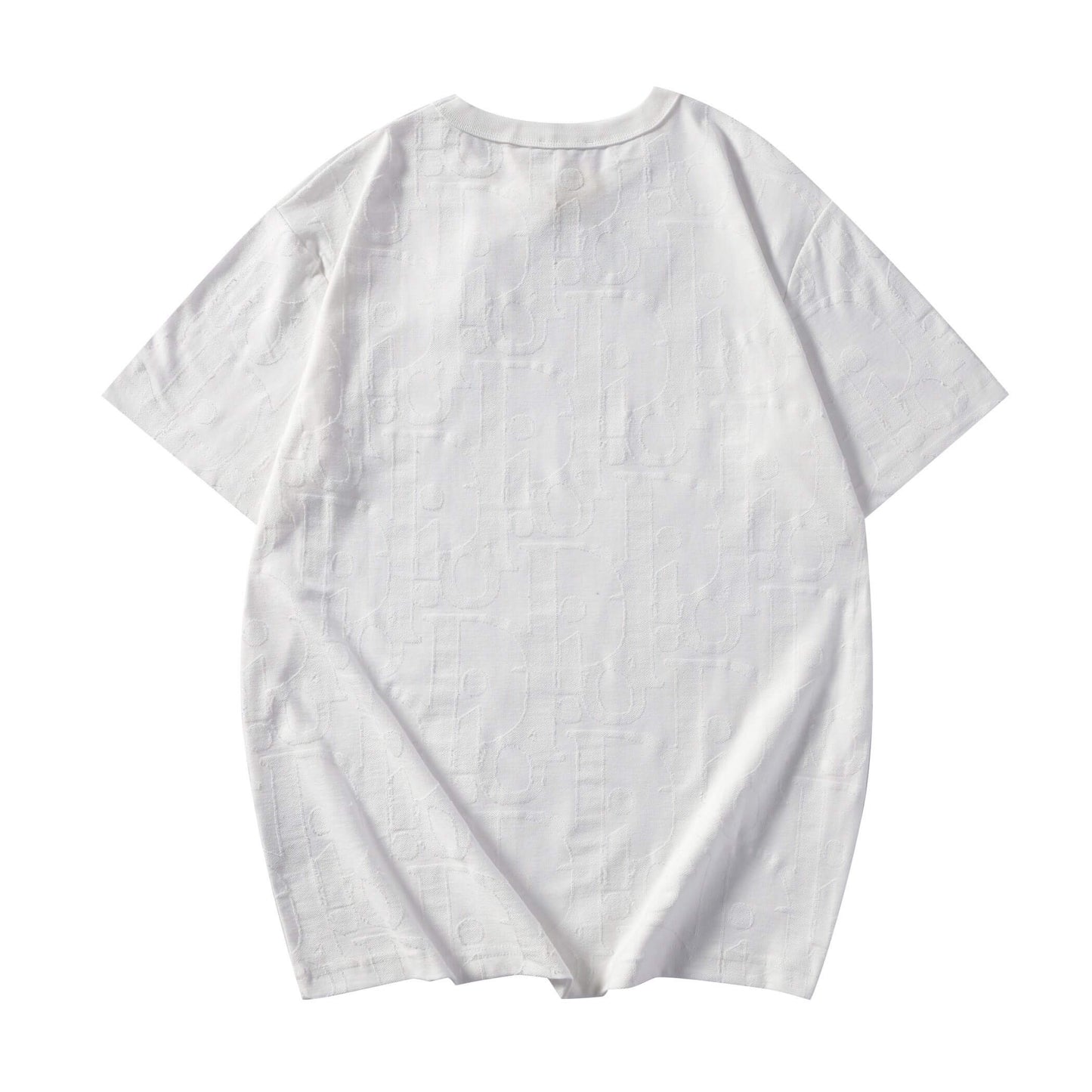 Embossed Jacquard Crew Neck T-Shirt