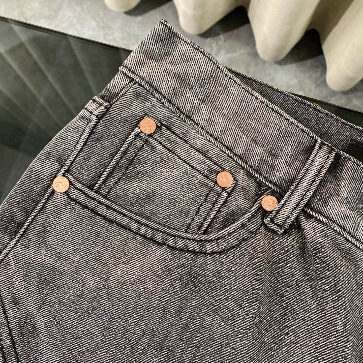 Colorful Patchwork Leather Jeans