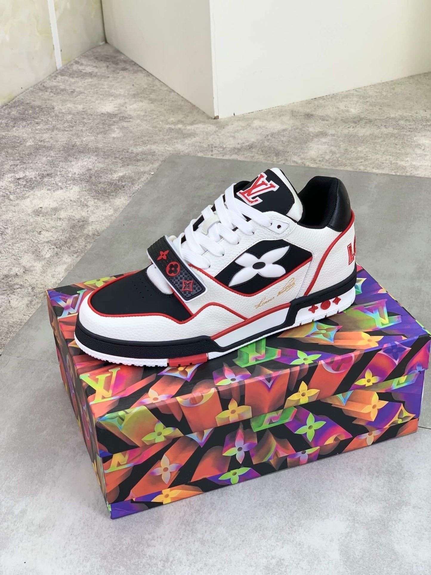 New Red Striped Sneakers