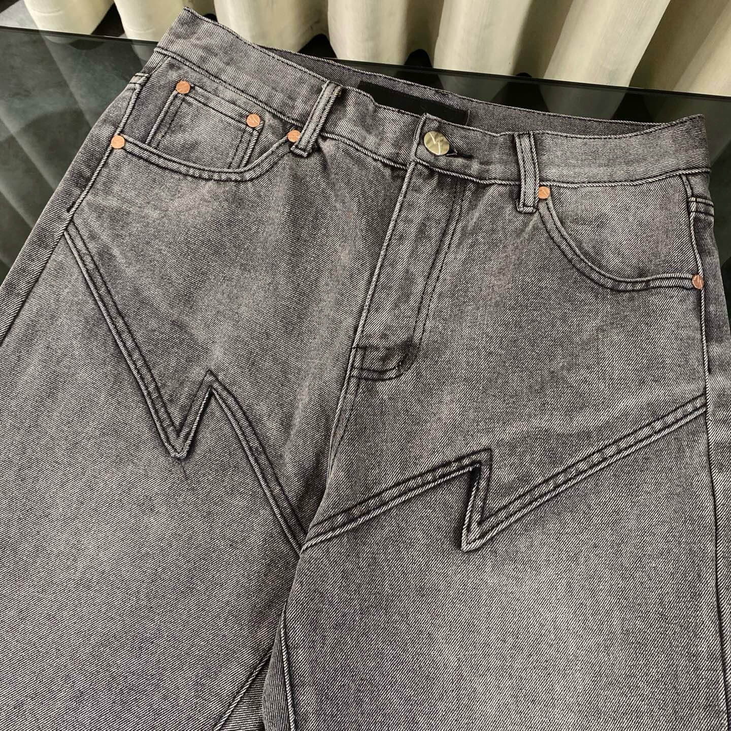 Colorful Patchwork Leather Jeans