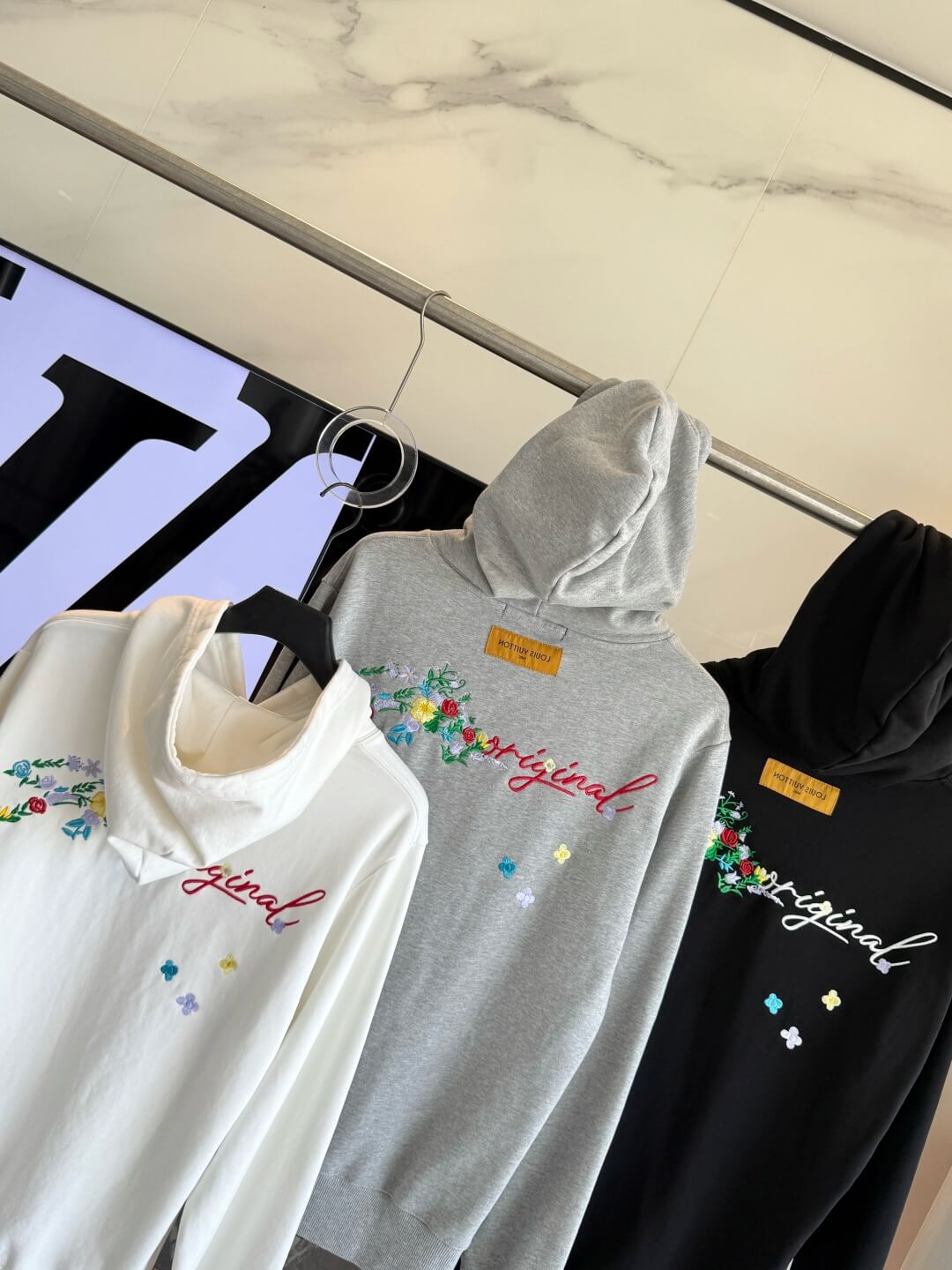 Floral Embroidered Hoodie