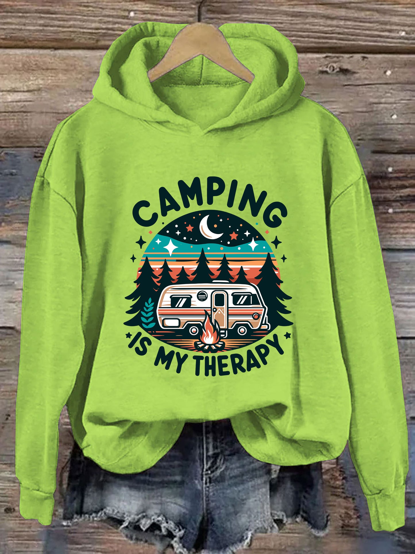 Camping Is My Therapy Hoodie