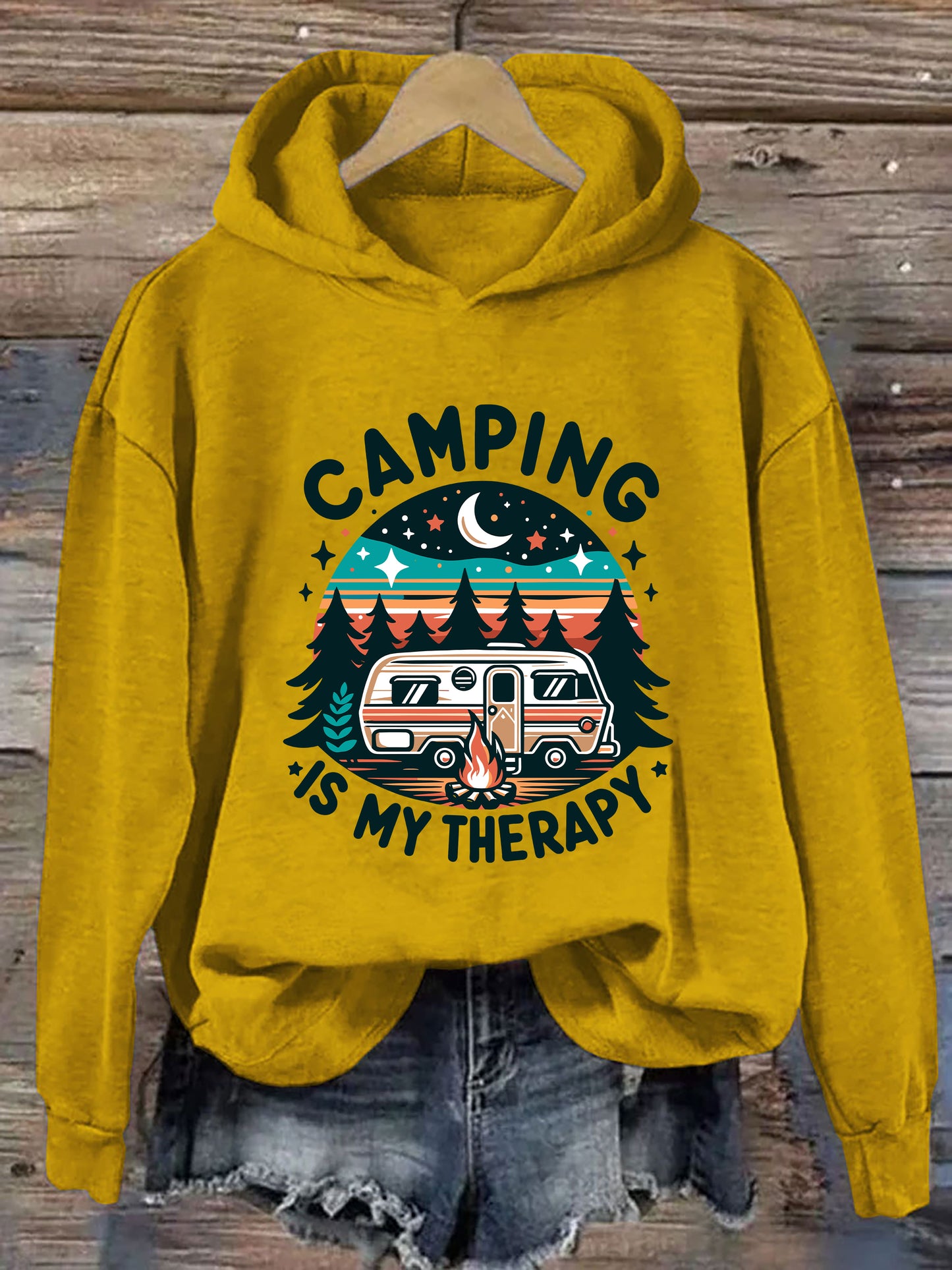 Camping Is My Therapy Hoodie