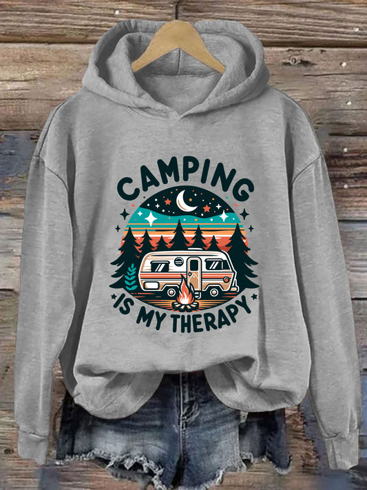 Camping Is My Therapy Hoodie