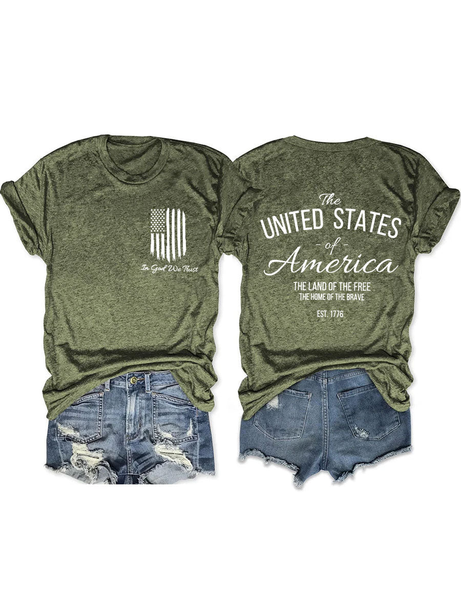 In God We Trust America Flag T-shirt