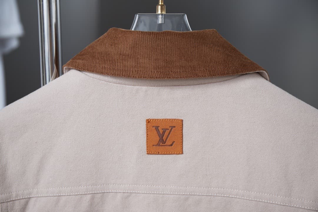 Pocket Cutout Embroidered Canvas Jacket