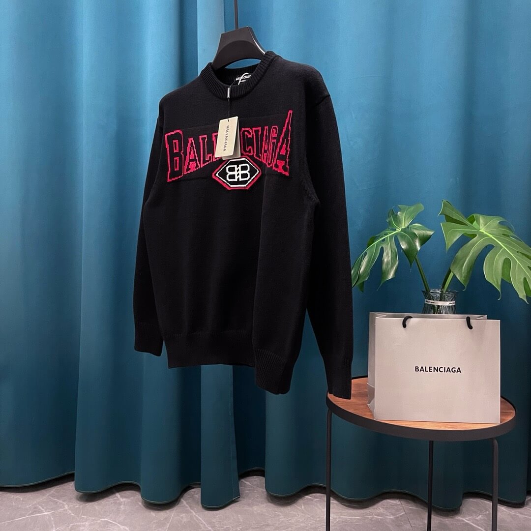 Red Letter Embroidered Sweater