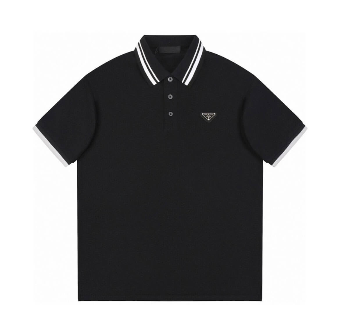 Letter Embroidery Collar Polo Shirt