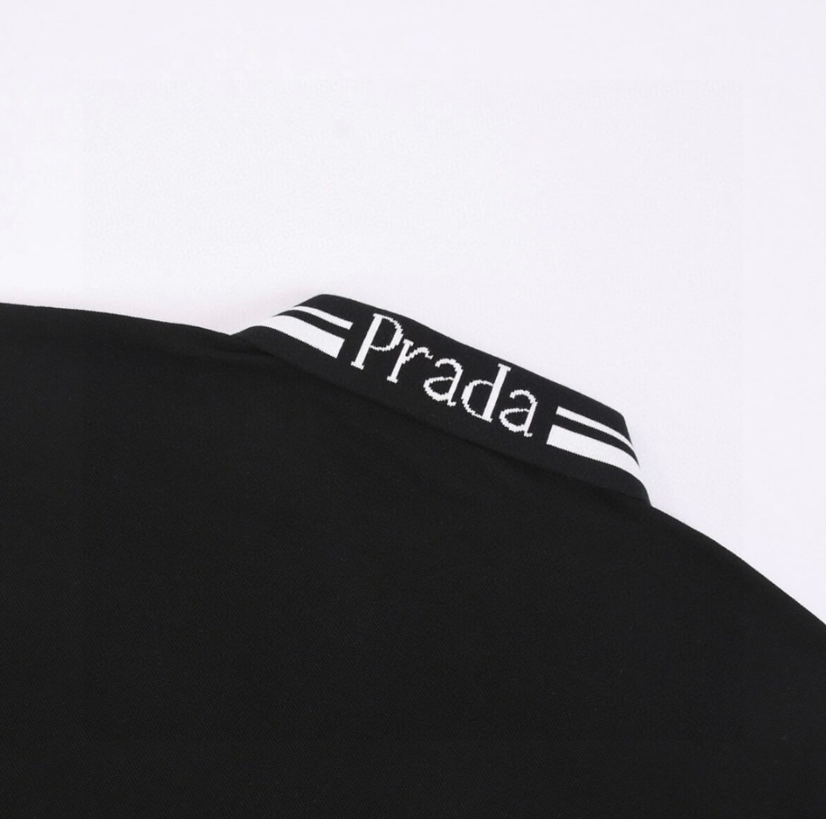 Letter Embroidery Collar Polo Shirt