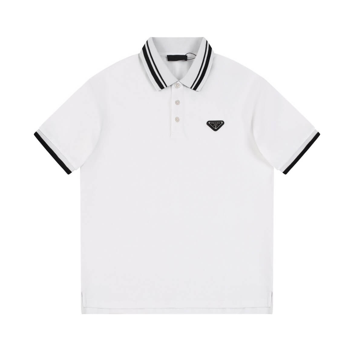 Letter Embroidery Collar Polo Shirt