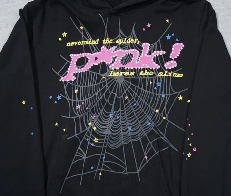 Classic Web Black & Pink Hoodie