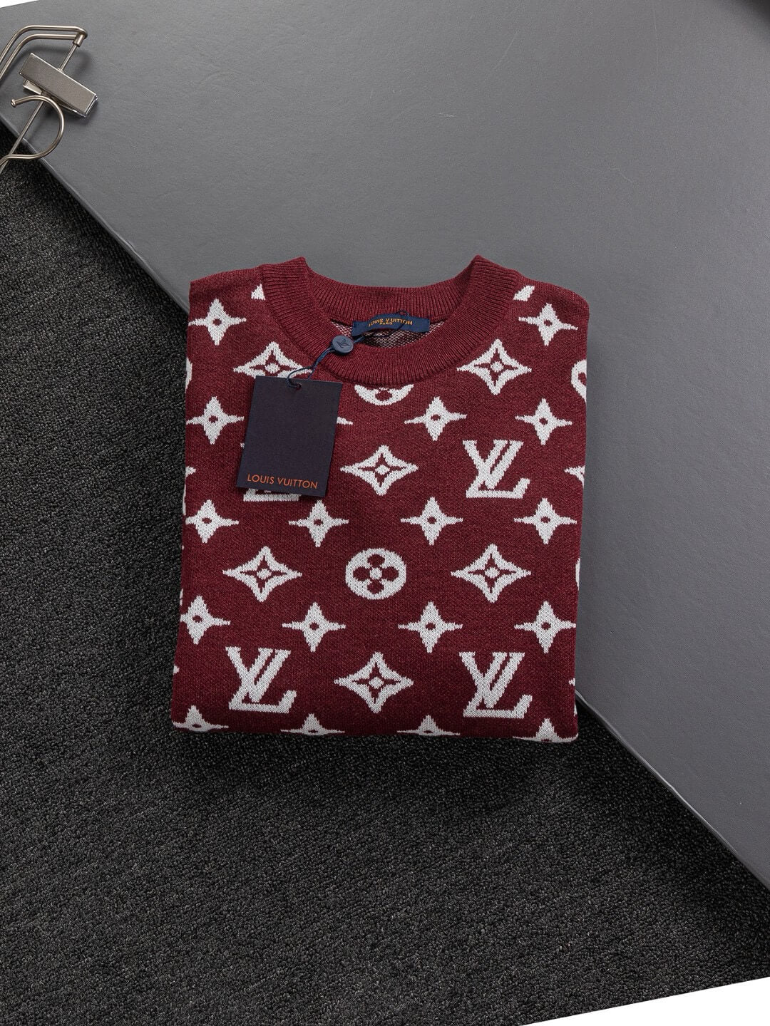 Red All-Over Print Sweater