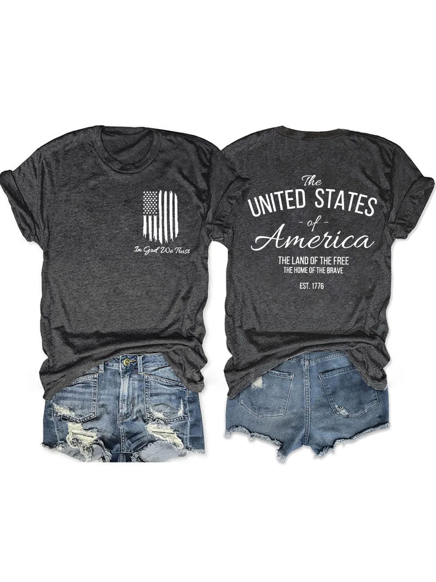 In God We Trust America Flag T-shirt