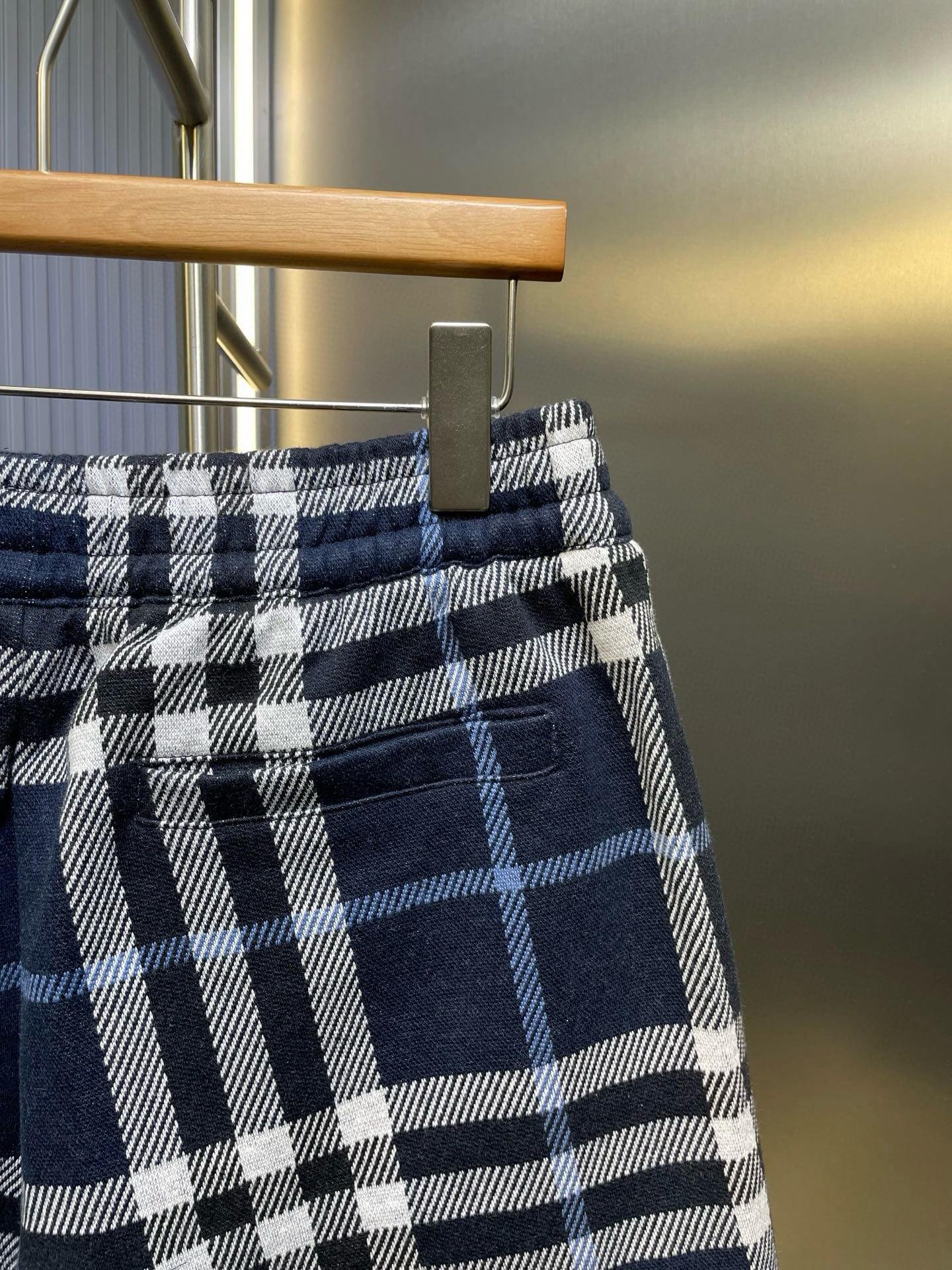 Knitted Checkered Shorts