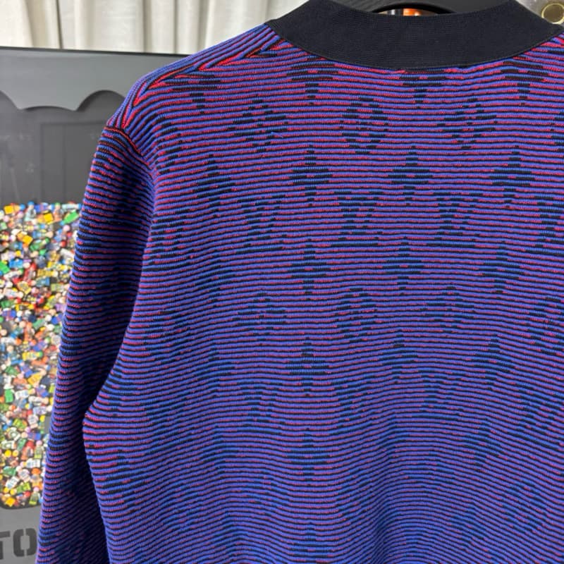 Halo Gradient Jacquard Knit Cardigan Jacket
