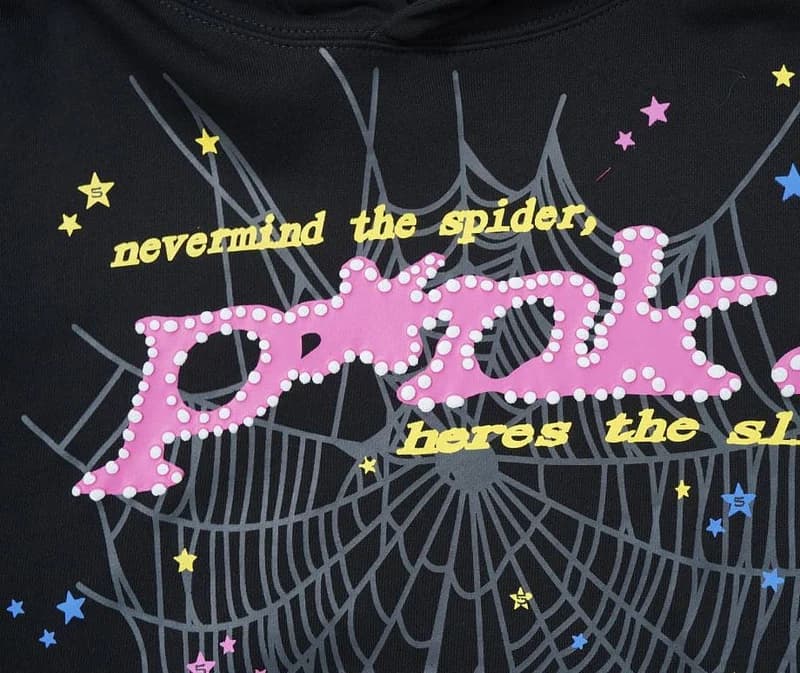 Classic Web Black & Pink Hoodie