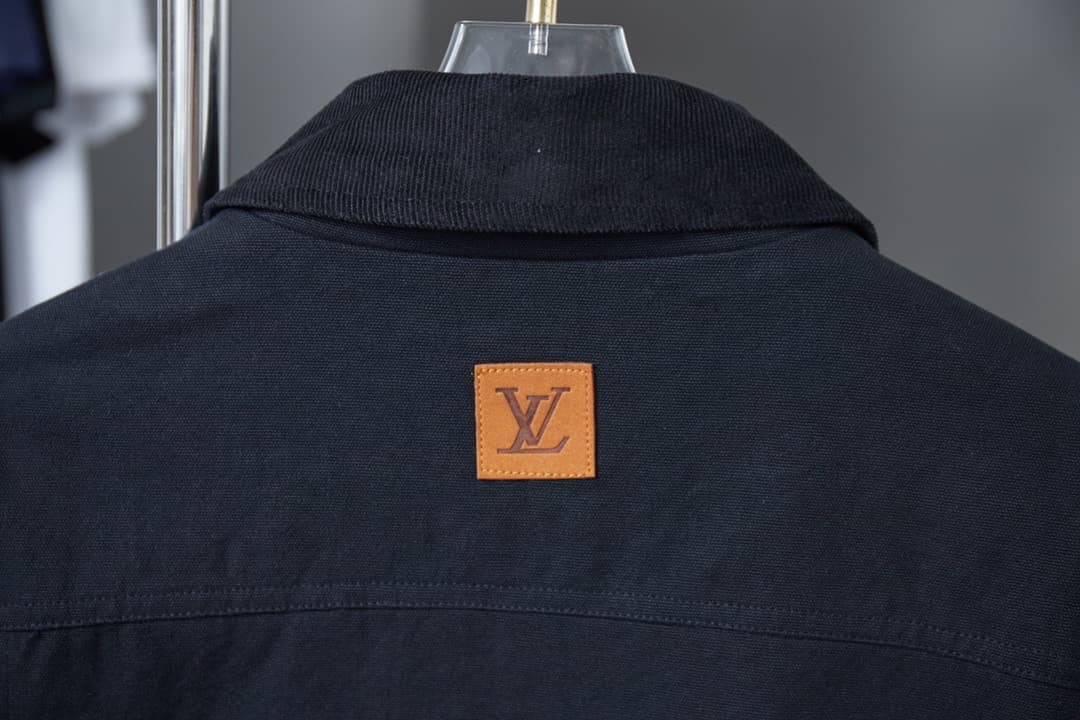 Pocket Cutout Embroidered Canvas Jacket