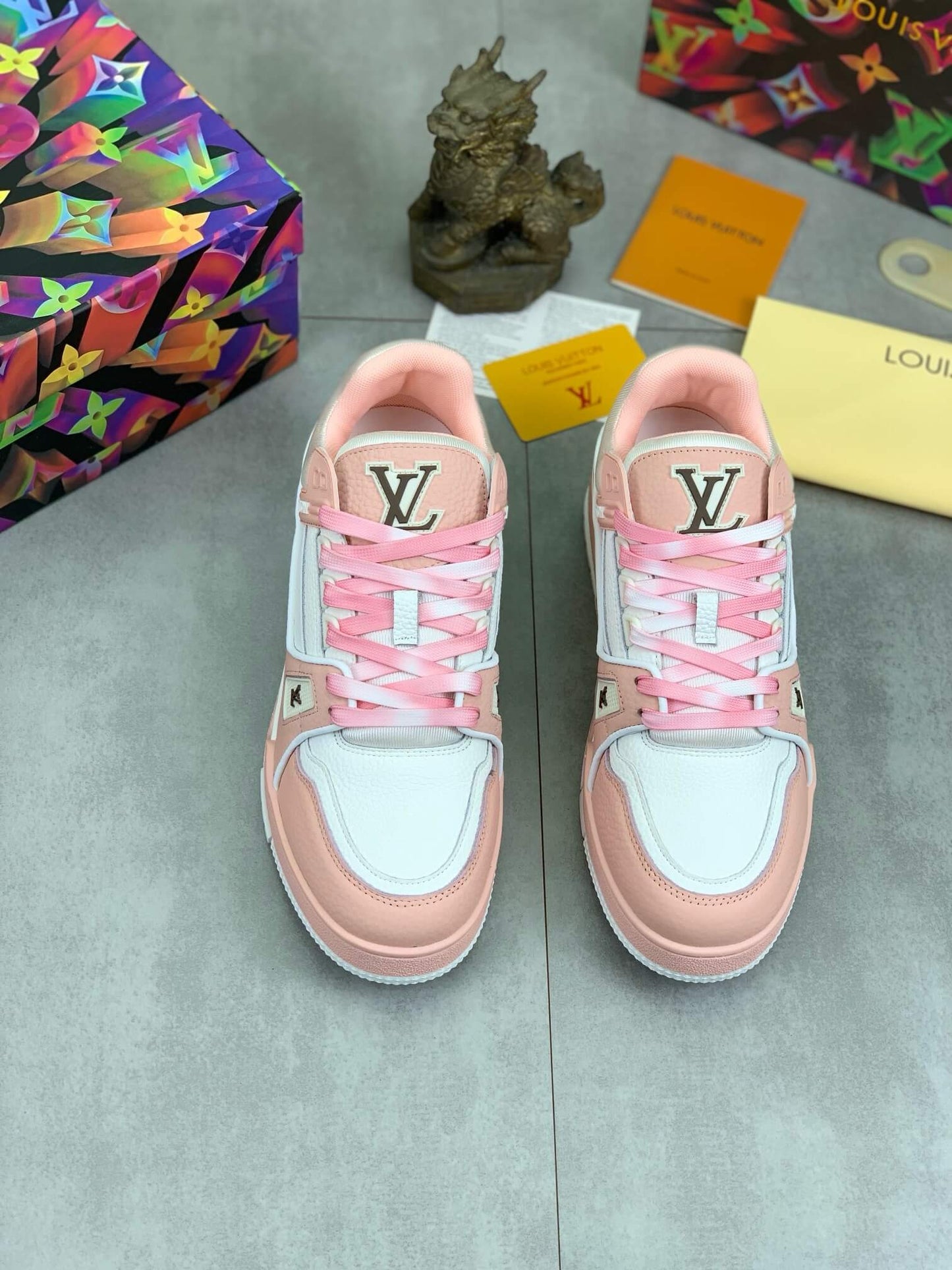 Pink-Laced Sneakers