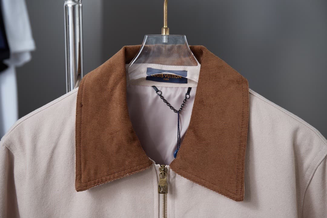 Pocket Cutout Embroidered Canvas Jacket