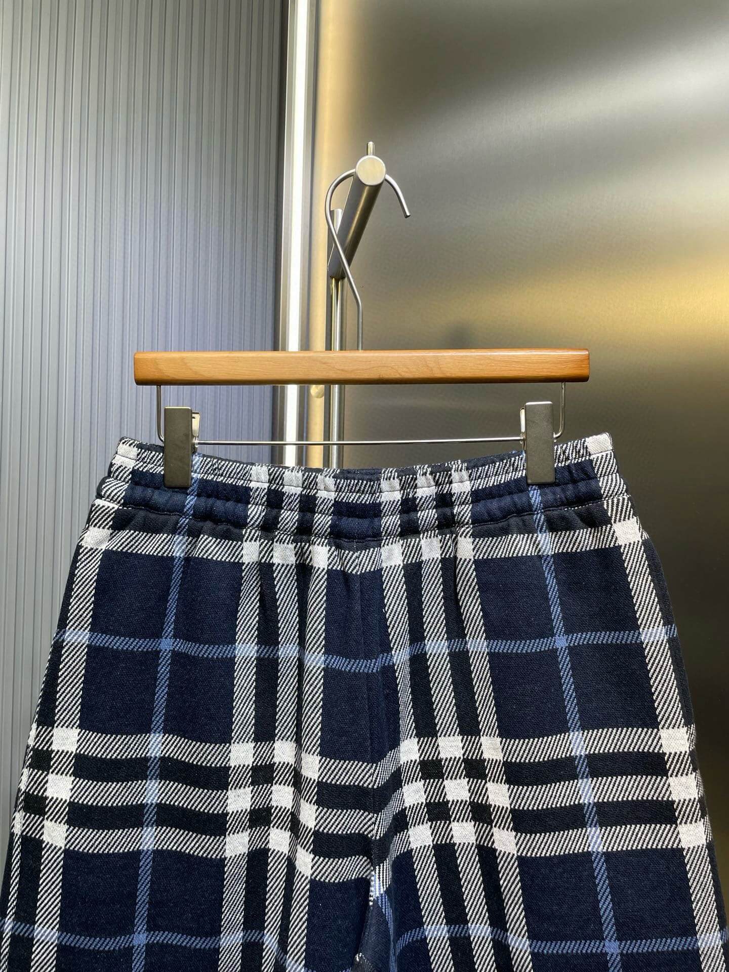 Knitted Checkered Shorts