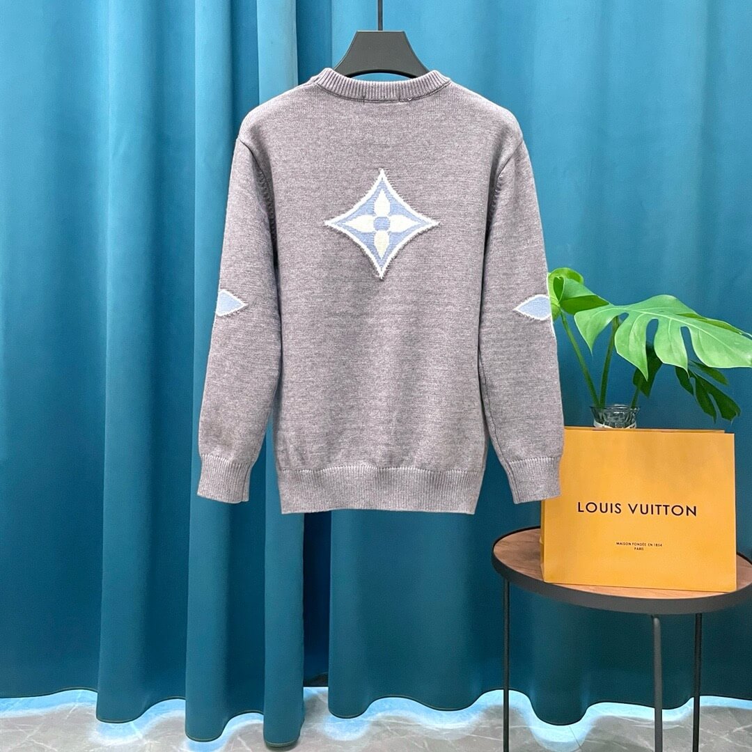 New Jacquard Wool Knit Sweater