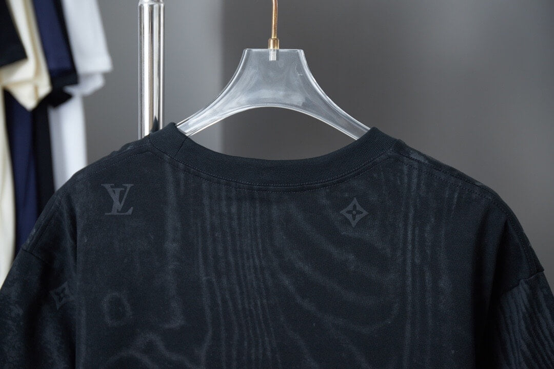 Ripple Texture Puff Print T-Shirt