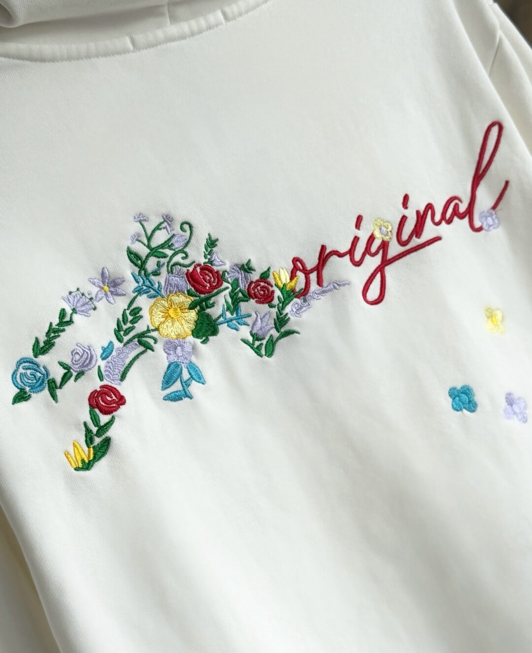 Floral Embroidered Hoodie