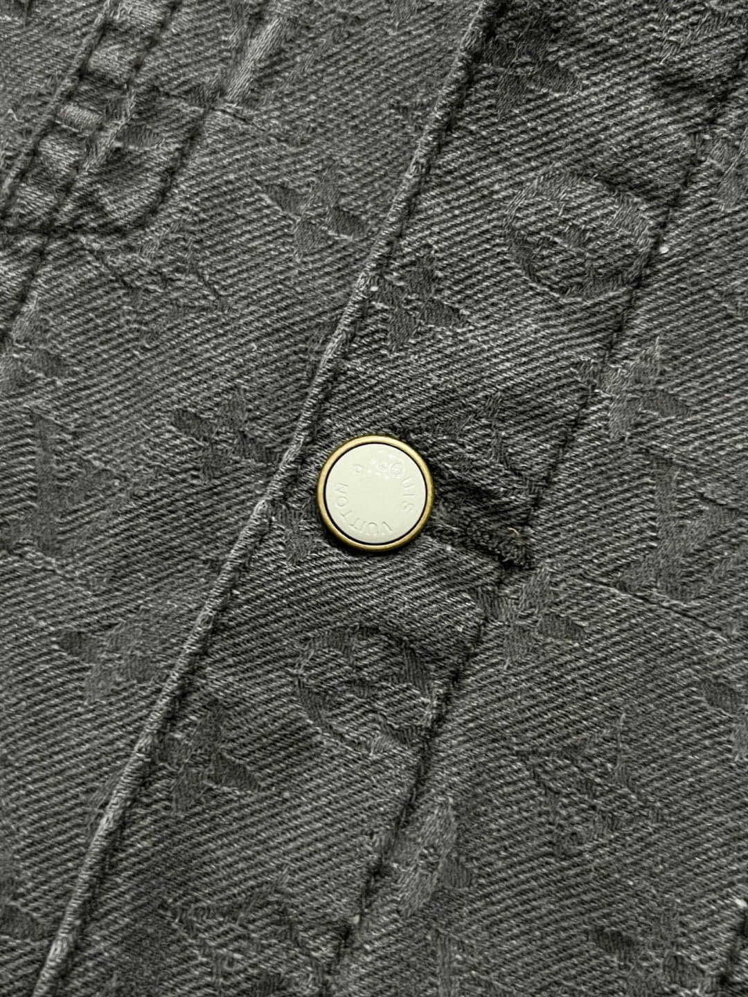 Jacquard Woven Letter Jean Jacket