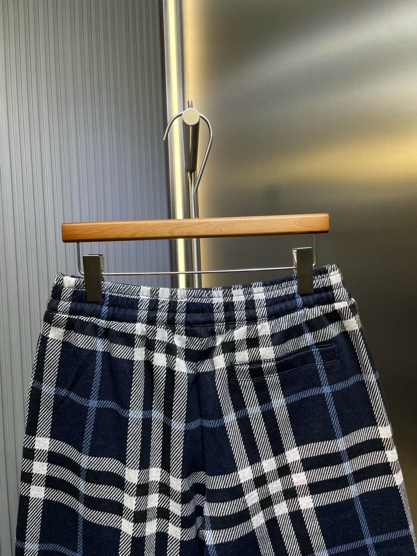 Knitted Checkered Shorts