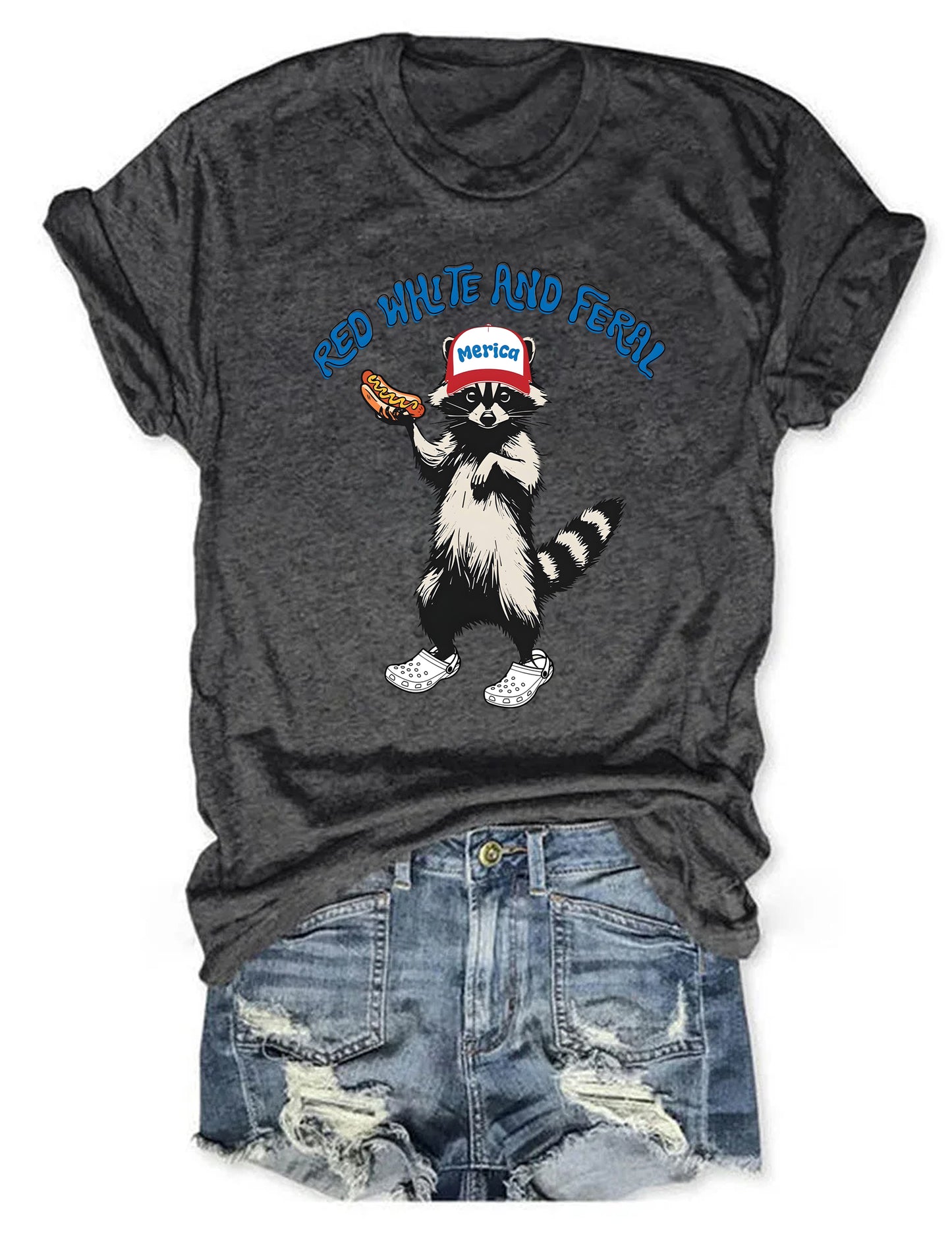 Red White And Feral T-shirt