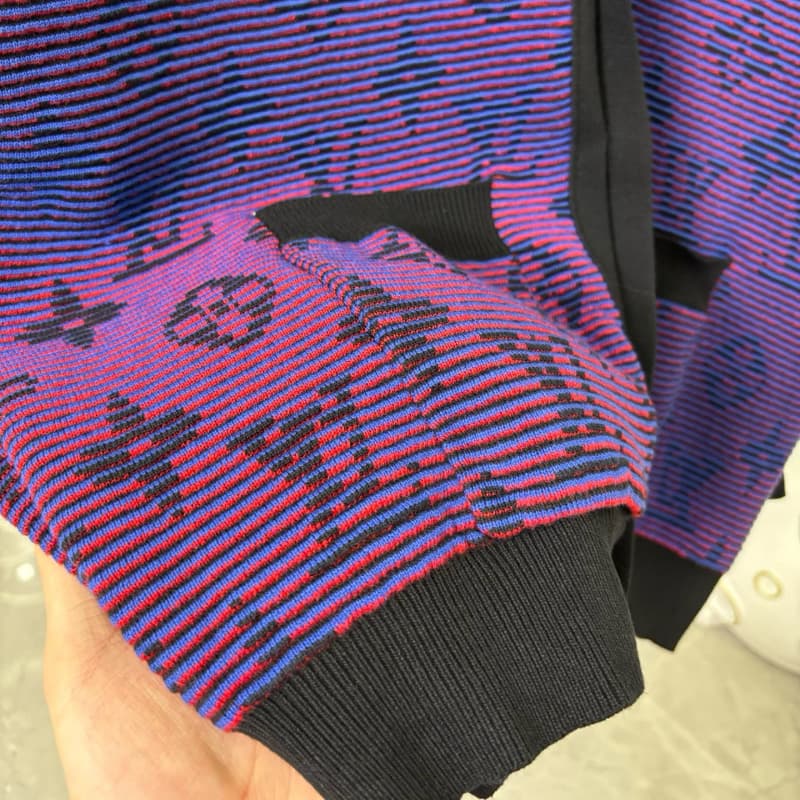 Halo Gradient Jacquard Knit Cardigan Jacket