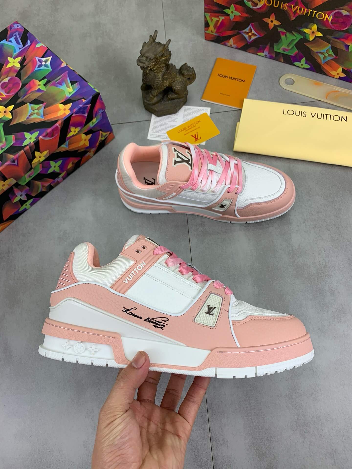 Pink-Laced Sneakers