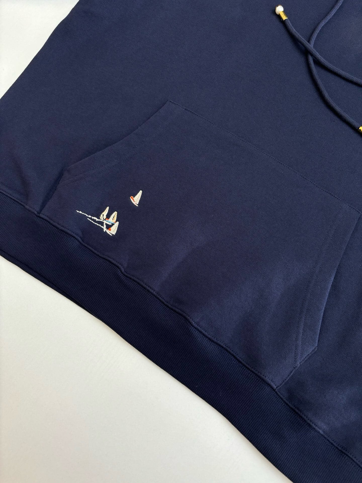Sailboat Embroidery Hoodie