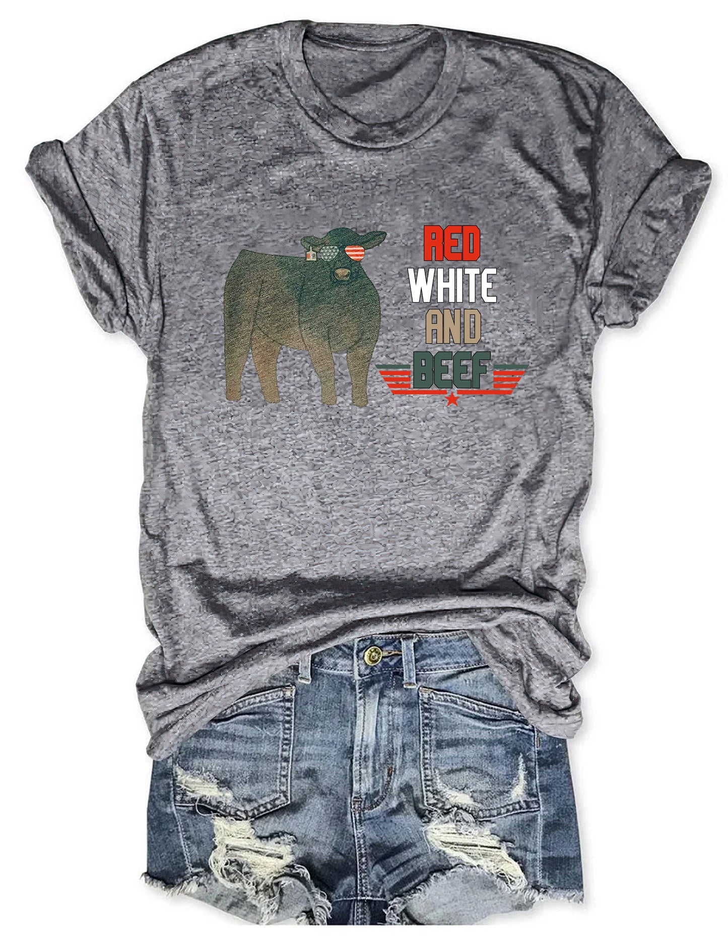 Red White And Beef Cattle T-shirt