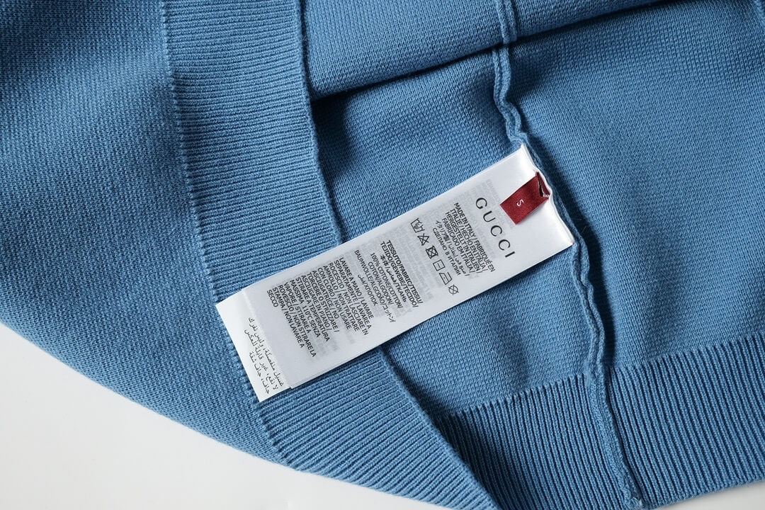 Blue Wool Polo Shirt