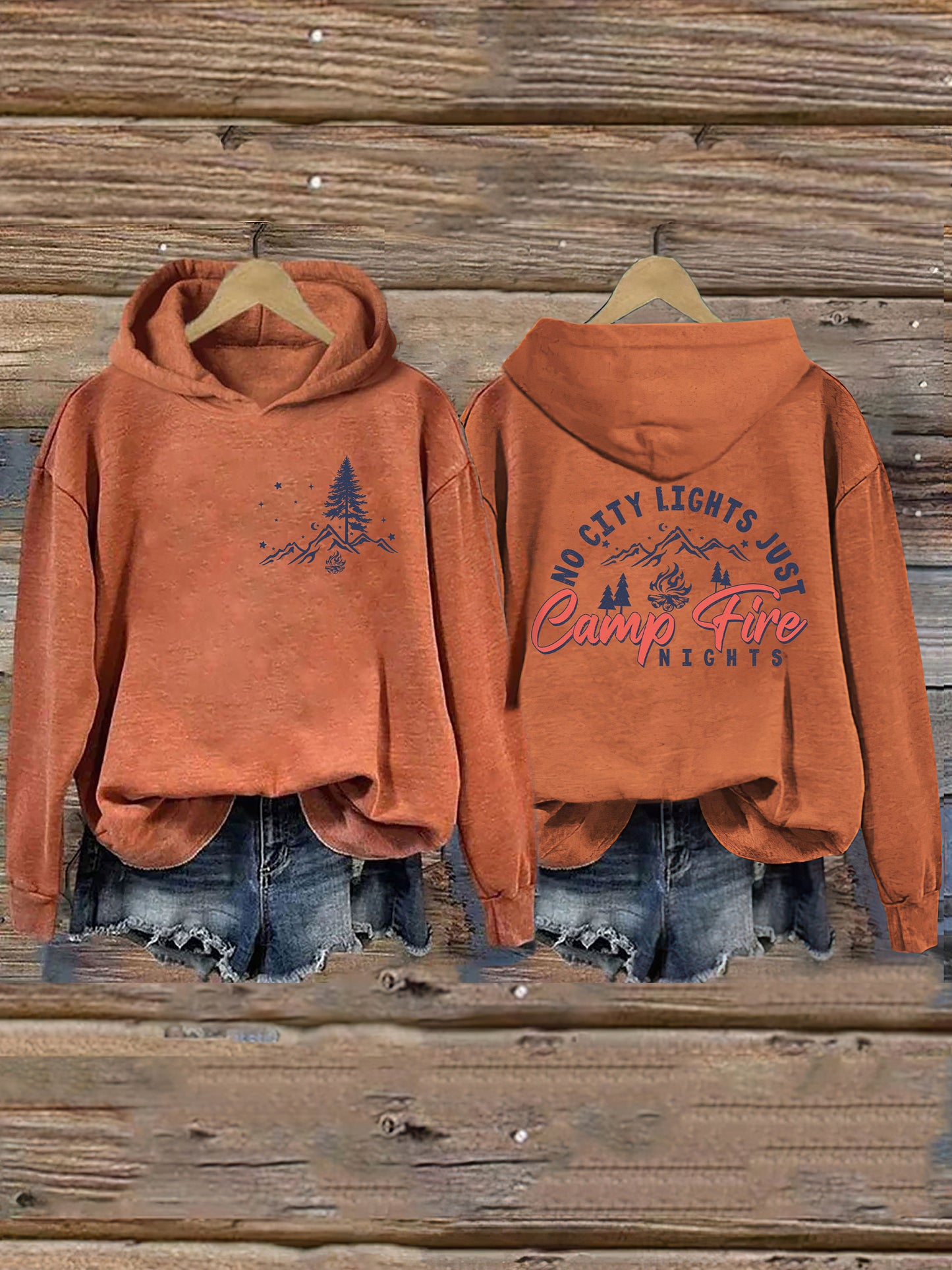 No City Lights Just Campfire Nights Hoodie