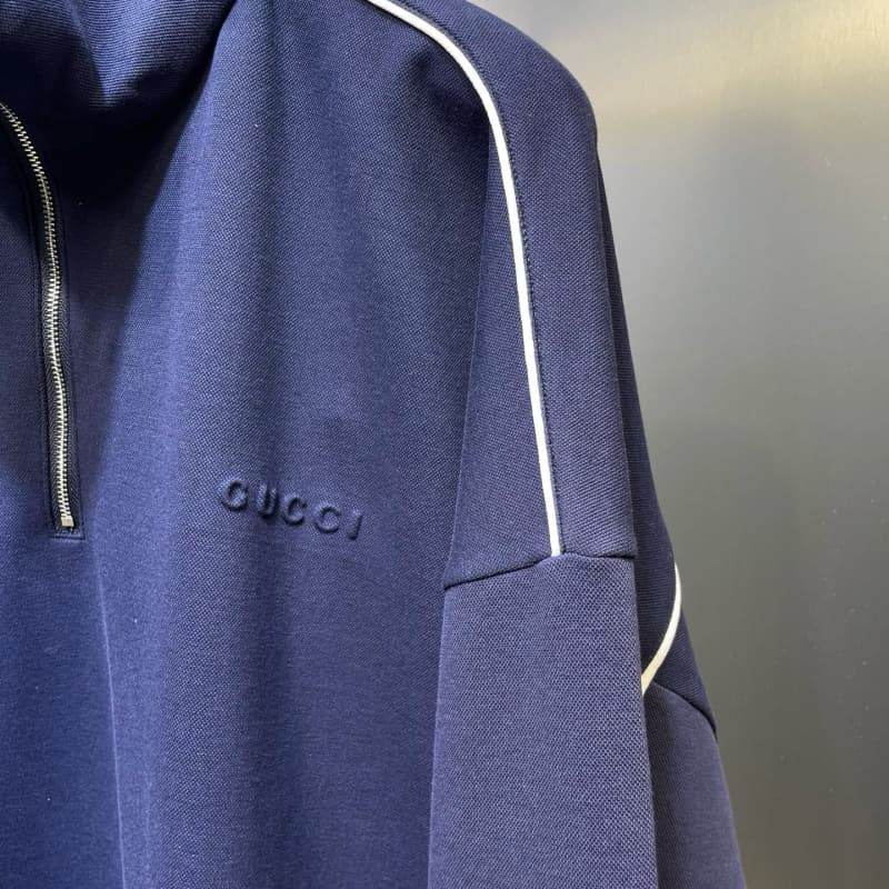 Classic Minimalist Embroidered Half-Zip Sweatshirt & Pants Set