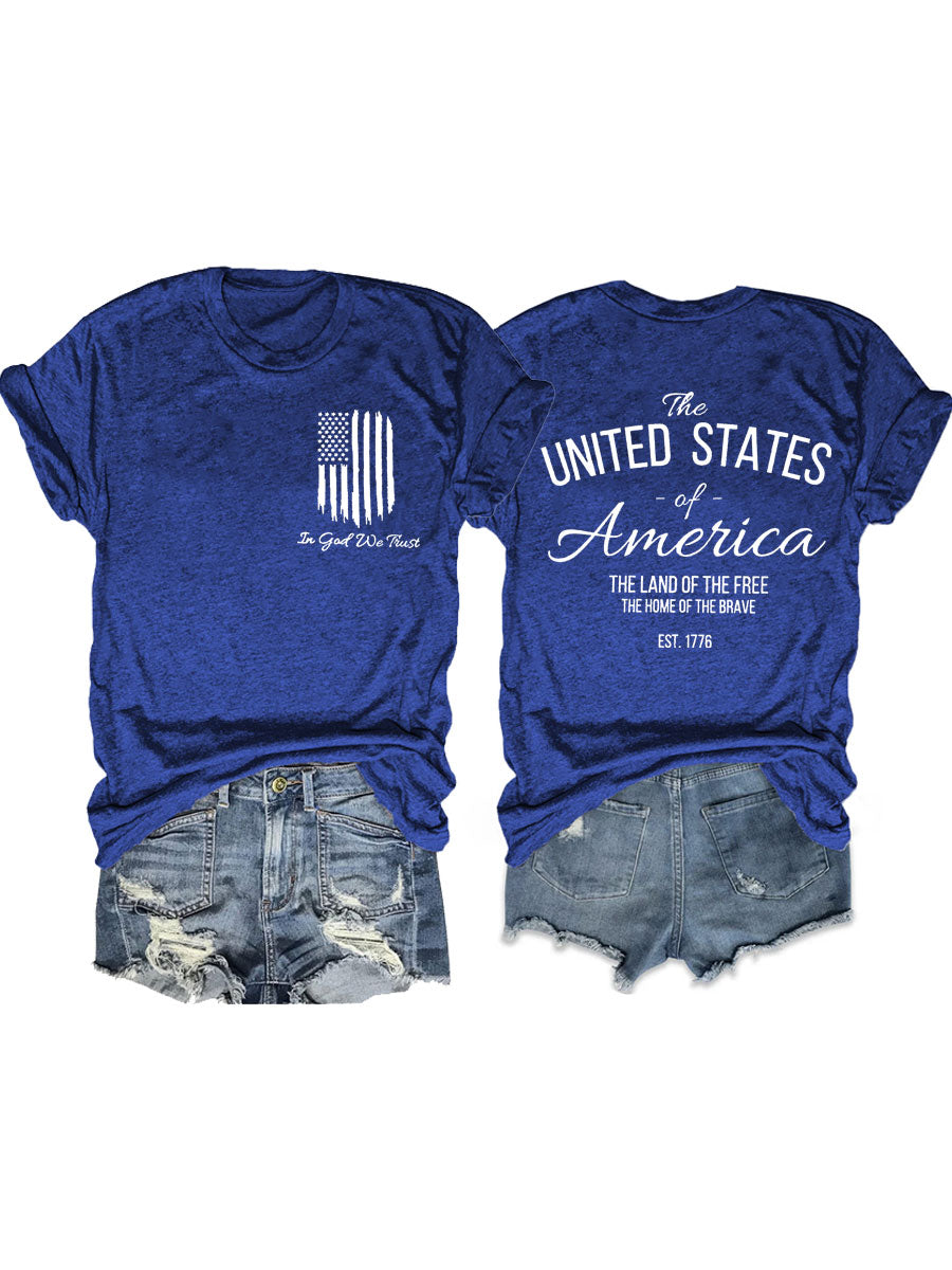 In God We Trust America Flag T-shirt