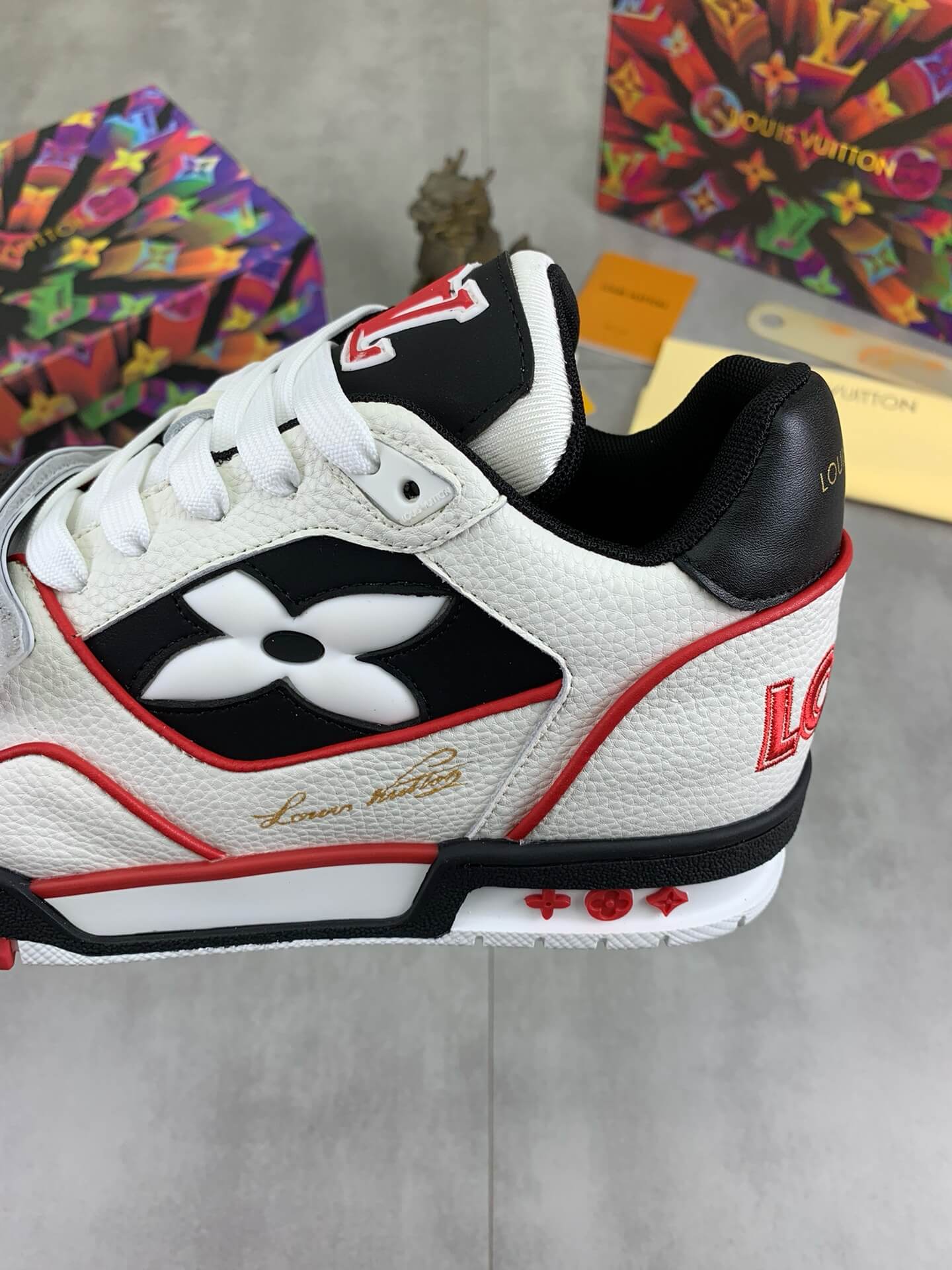 New Red Striped Sneakers
