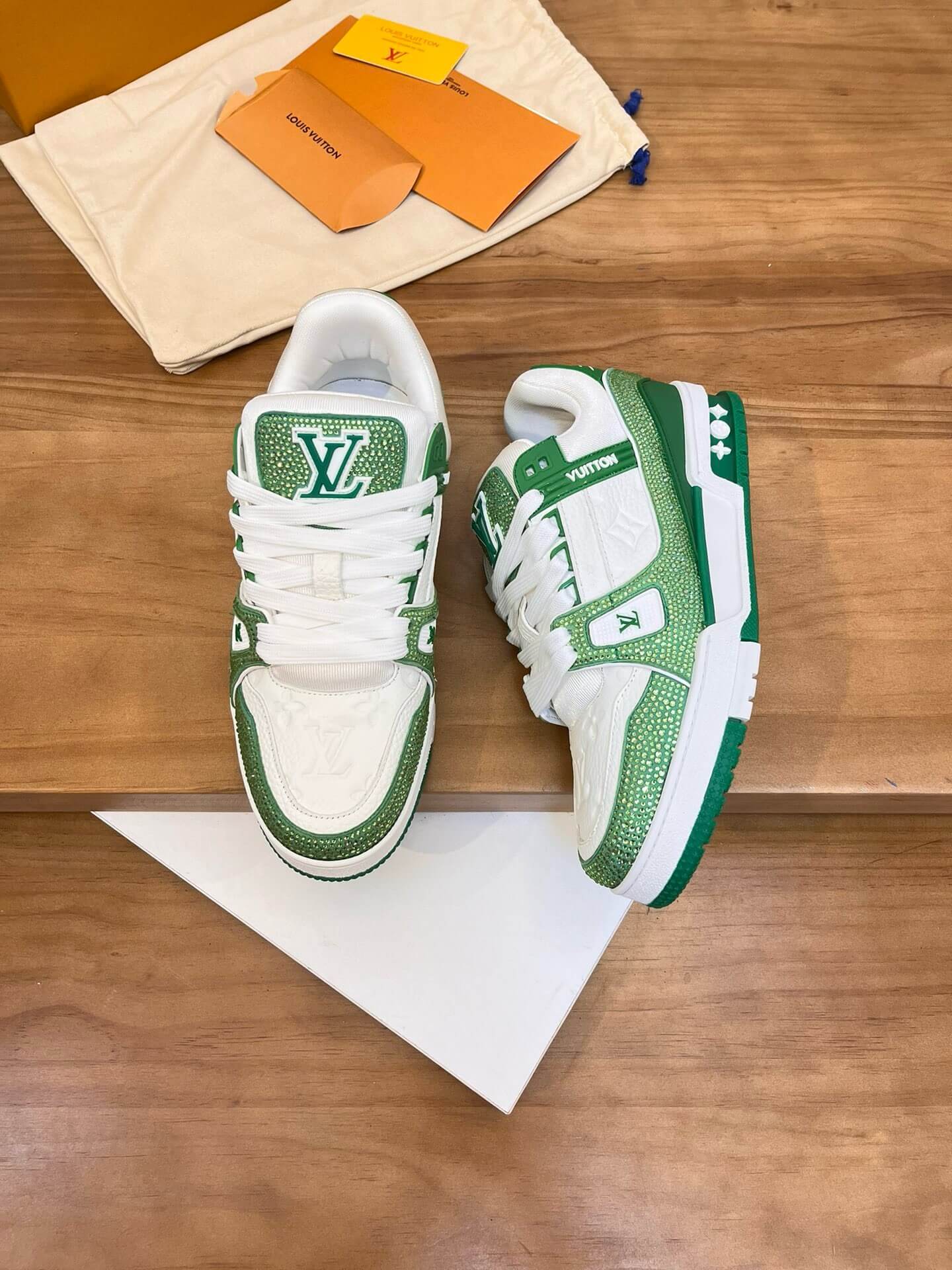 Green Crystal Sneakers