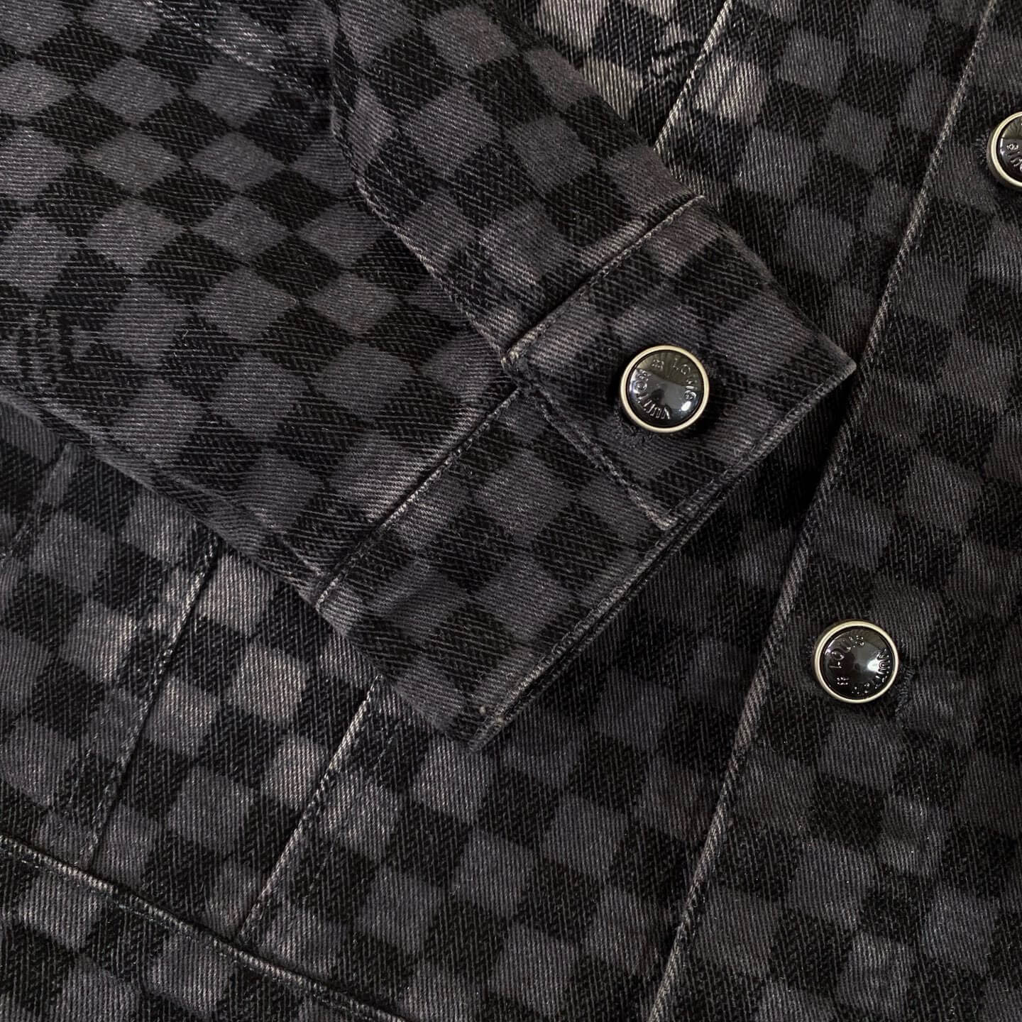 Checkerboard Denim Jacket