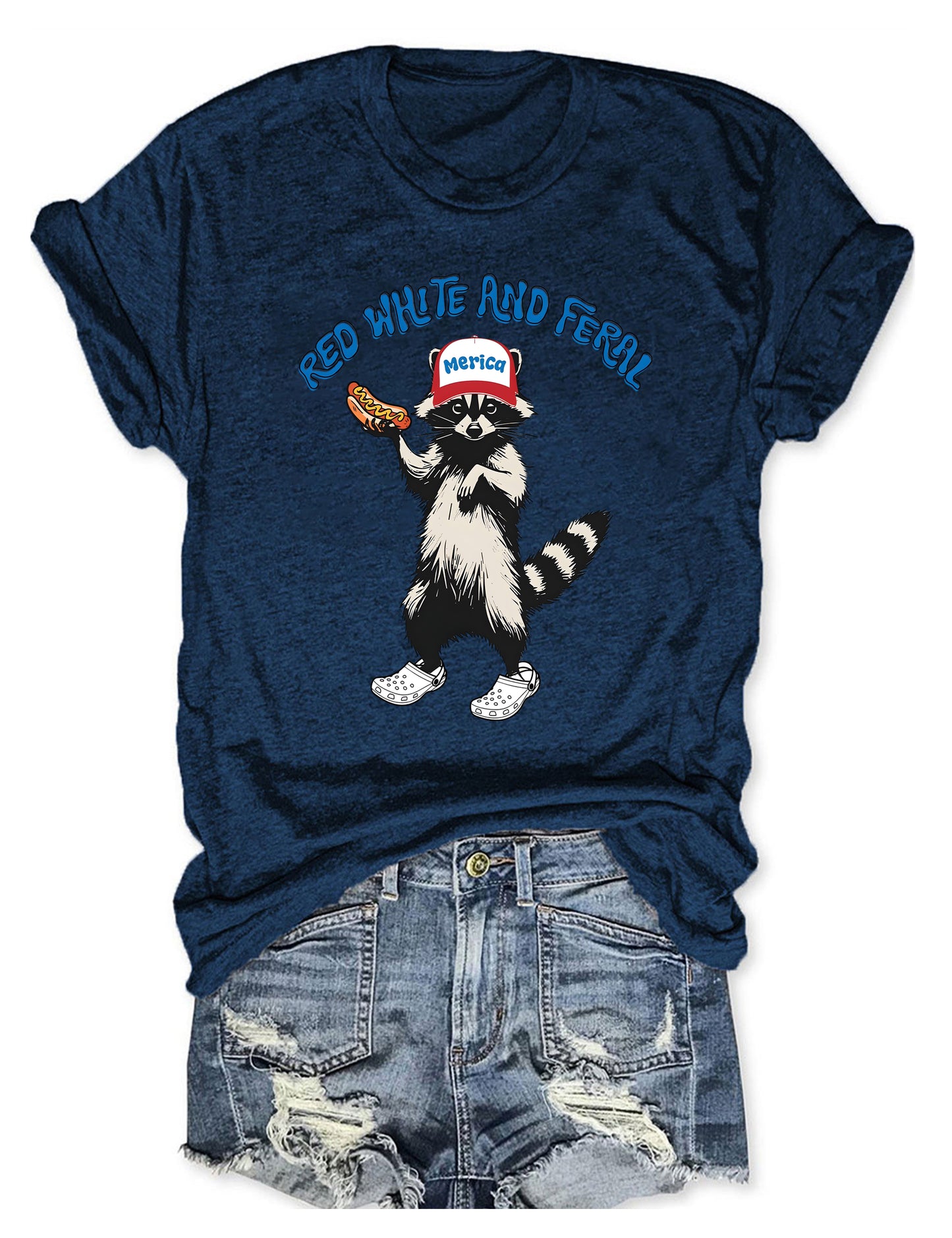 Red White And Feral T-shirt