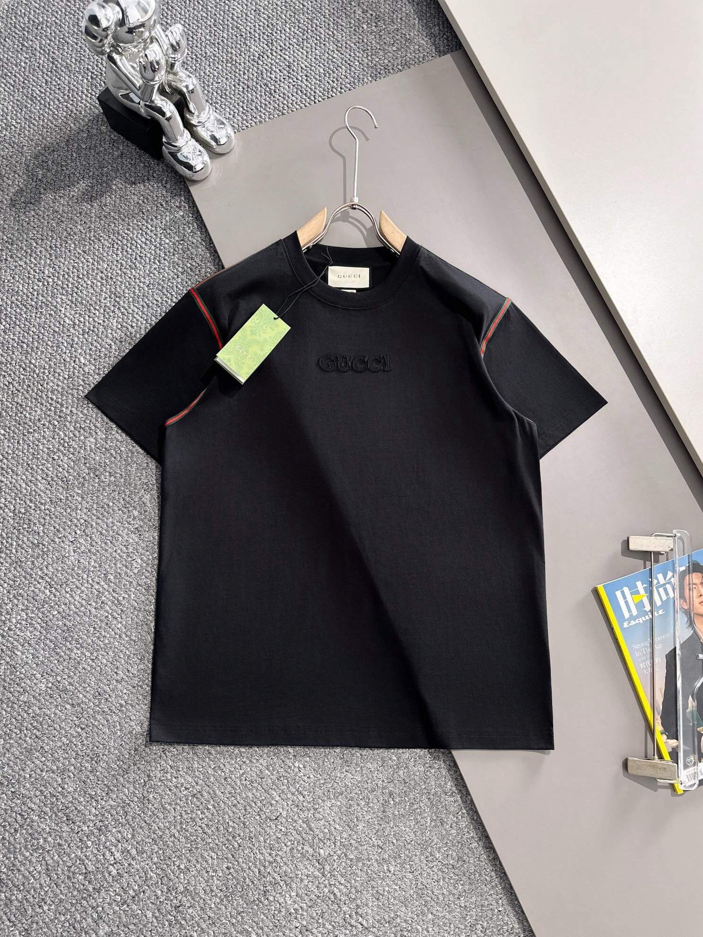 Letter Embroidered T Shirt