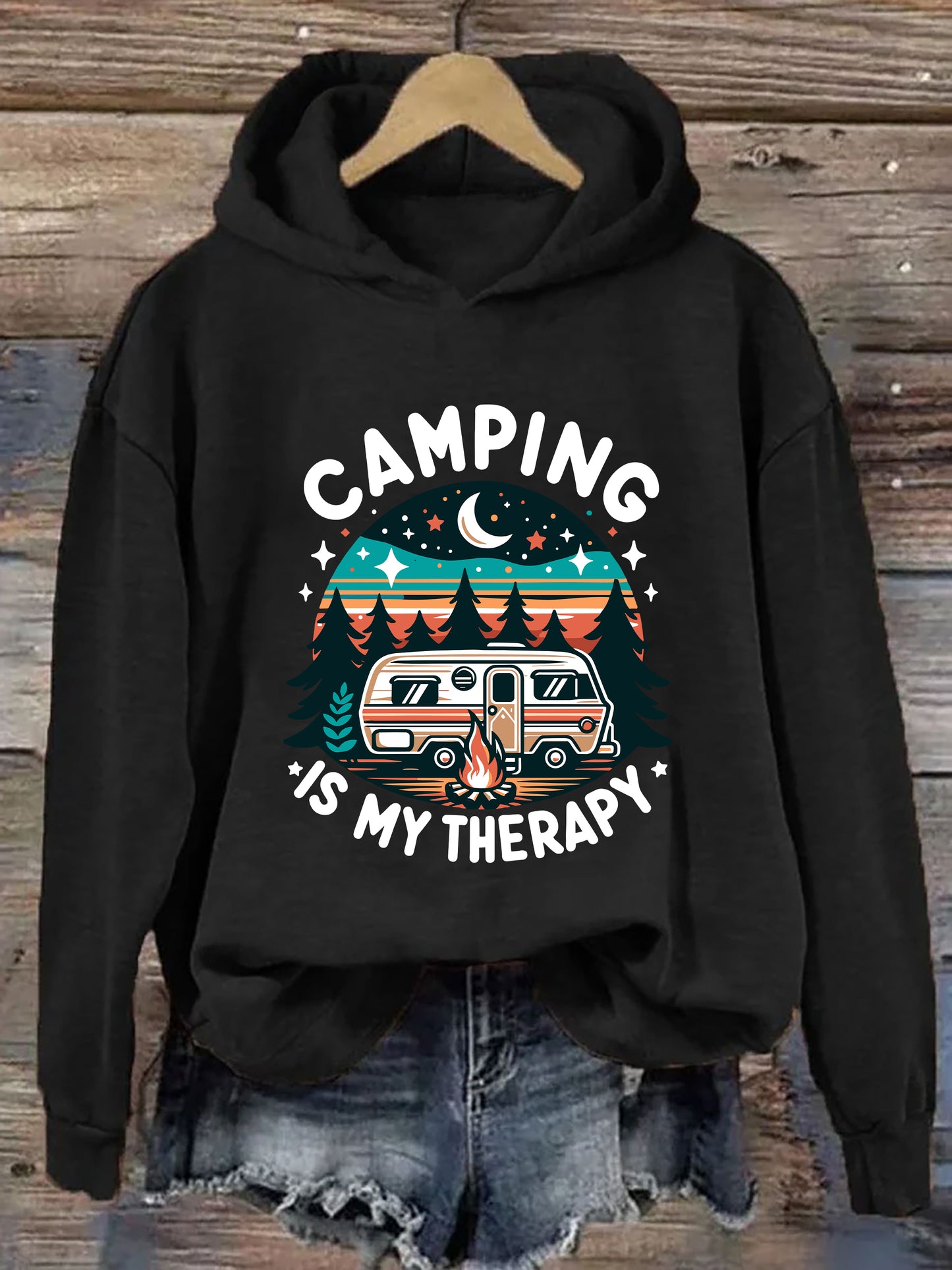 Camping Is My Therapy Hoodie