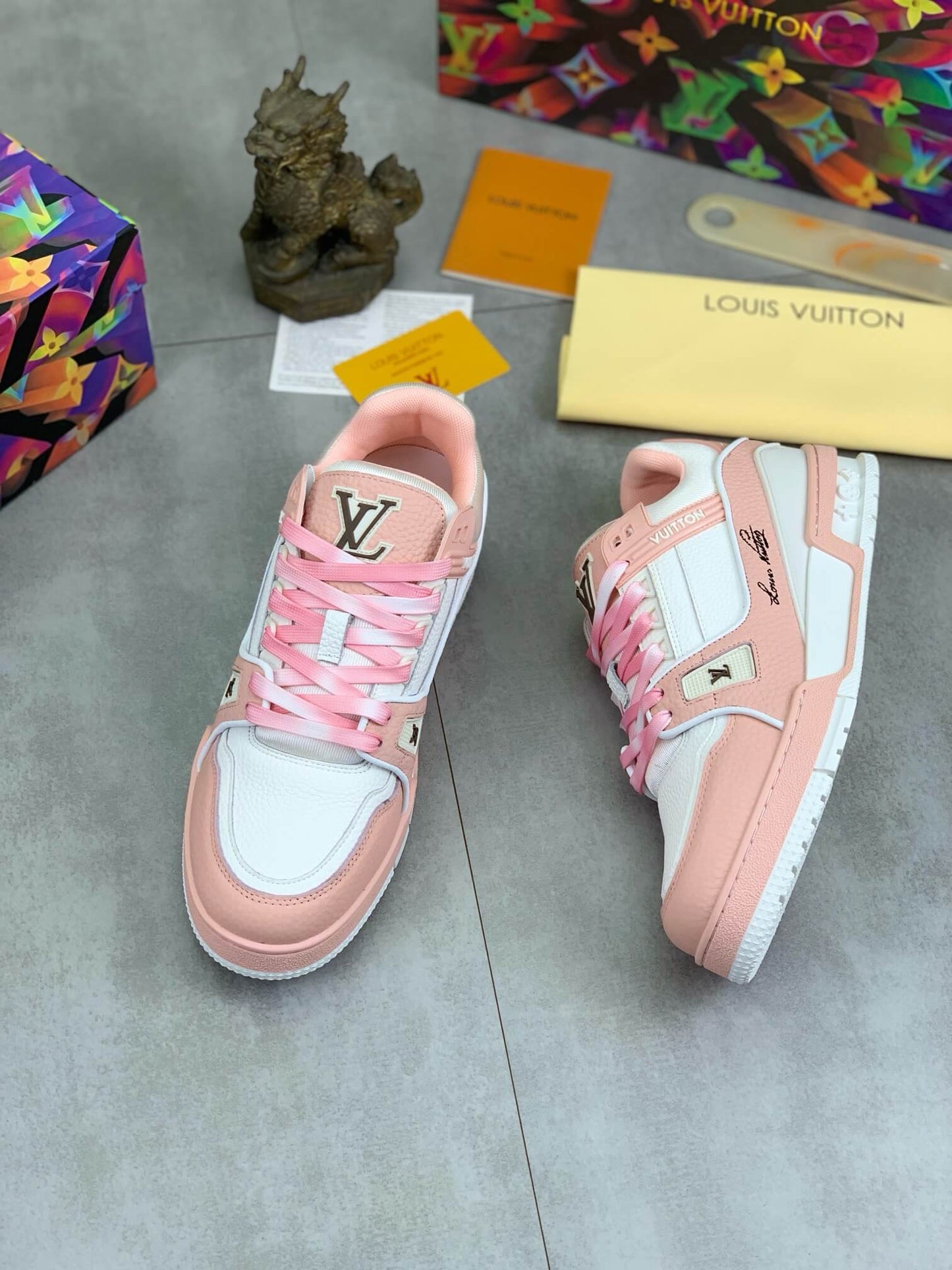 Pink-Laced Sneakers