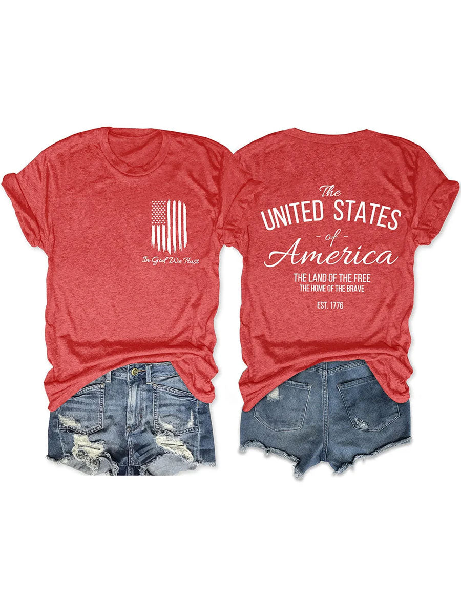 In God We Trust America Flag T-shirt