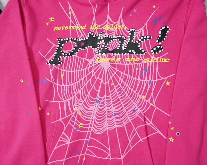 Classic Web Black & Pink Hoodie