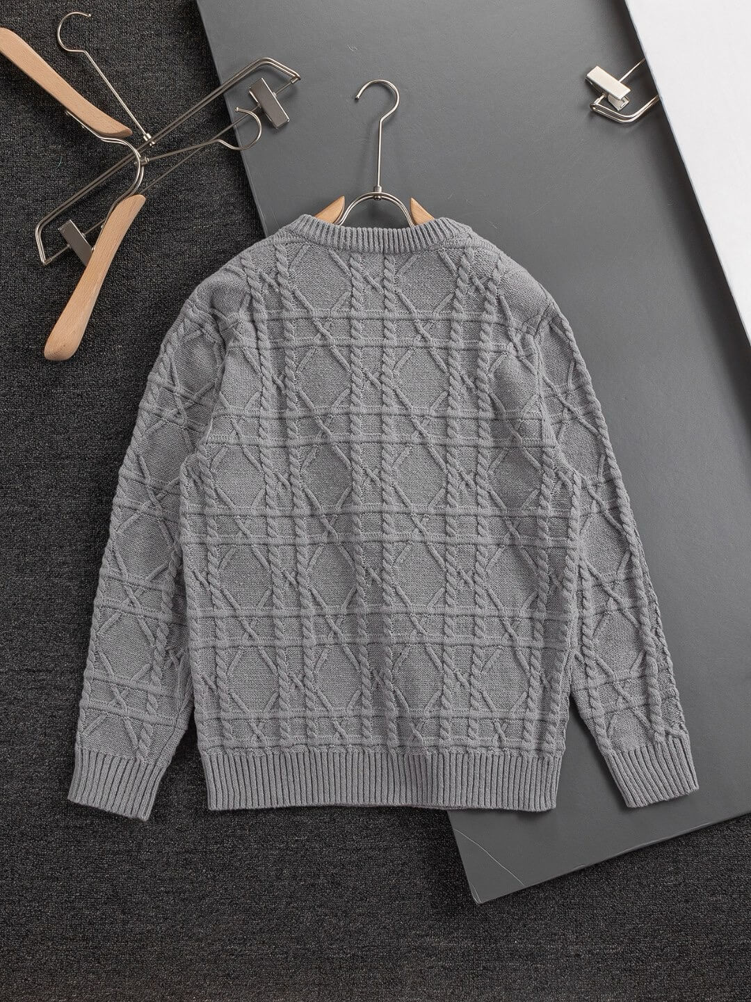 Rattan Plaid Crewneck Sweater